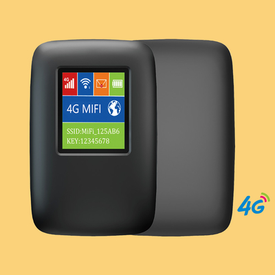 Tasche 3000mAh WIFI-Krisenherd-mobiler Router 4G mit Schirm-Schwarzem entriegelte