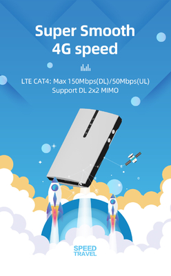 Hochgeschwindigkeits-150Mbps mobiler Router des Krisenherd-4G Lte für Batterie der Reise-2100mAh