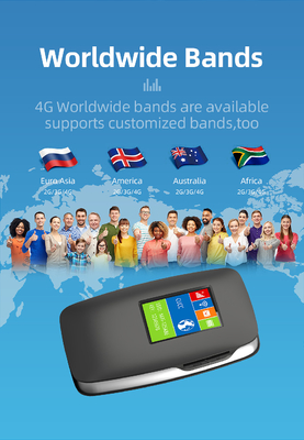 WIFI-Krisenherd Router 3000mAh 4G LTE drahtloser MiFi mit LCD-Bildschirm-internationalem Band
