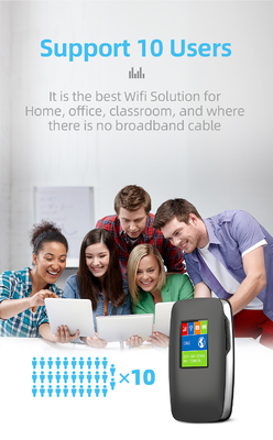WIFI-Krisenherd Router 3000mAh 4G LTE drahtloser MiFi mit LCD-Bildschirm-internationalem Band
